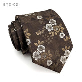 Gravata Floral Marrom SK945